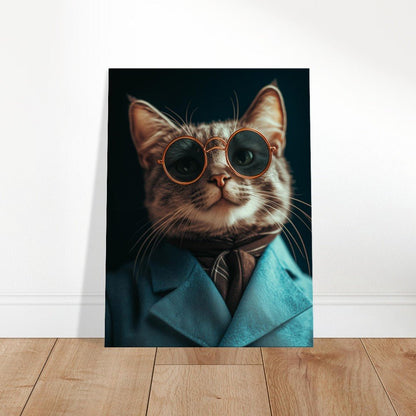 Sophisticated Cat in Suit Canvas - ROMAG Store