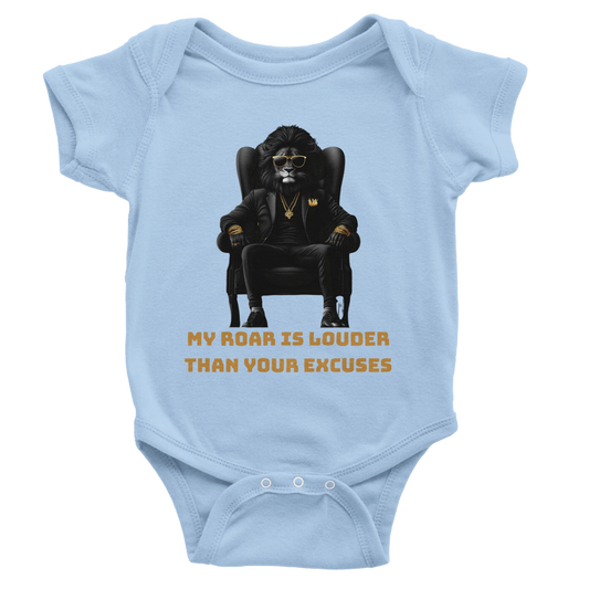 King Lion Attitude Baby Short Sleeve Bodysuit - ROMAG Store