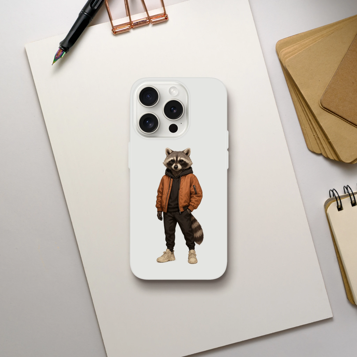 Cool Raccoon Streetwear iPhone Flexi Case - ROMAG Store