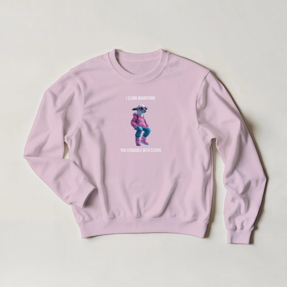 Llama Hiker Sweatshirt – Bold Streetwear Graphic with Attitude - ROMAG Store