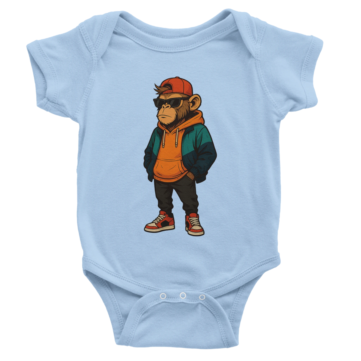 Cool Monkey Streetwear Baby Short Sleeve Bodysuit - ROMAG Store