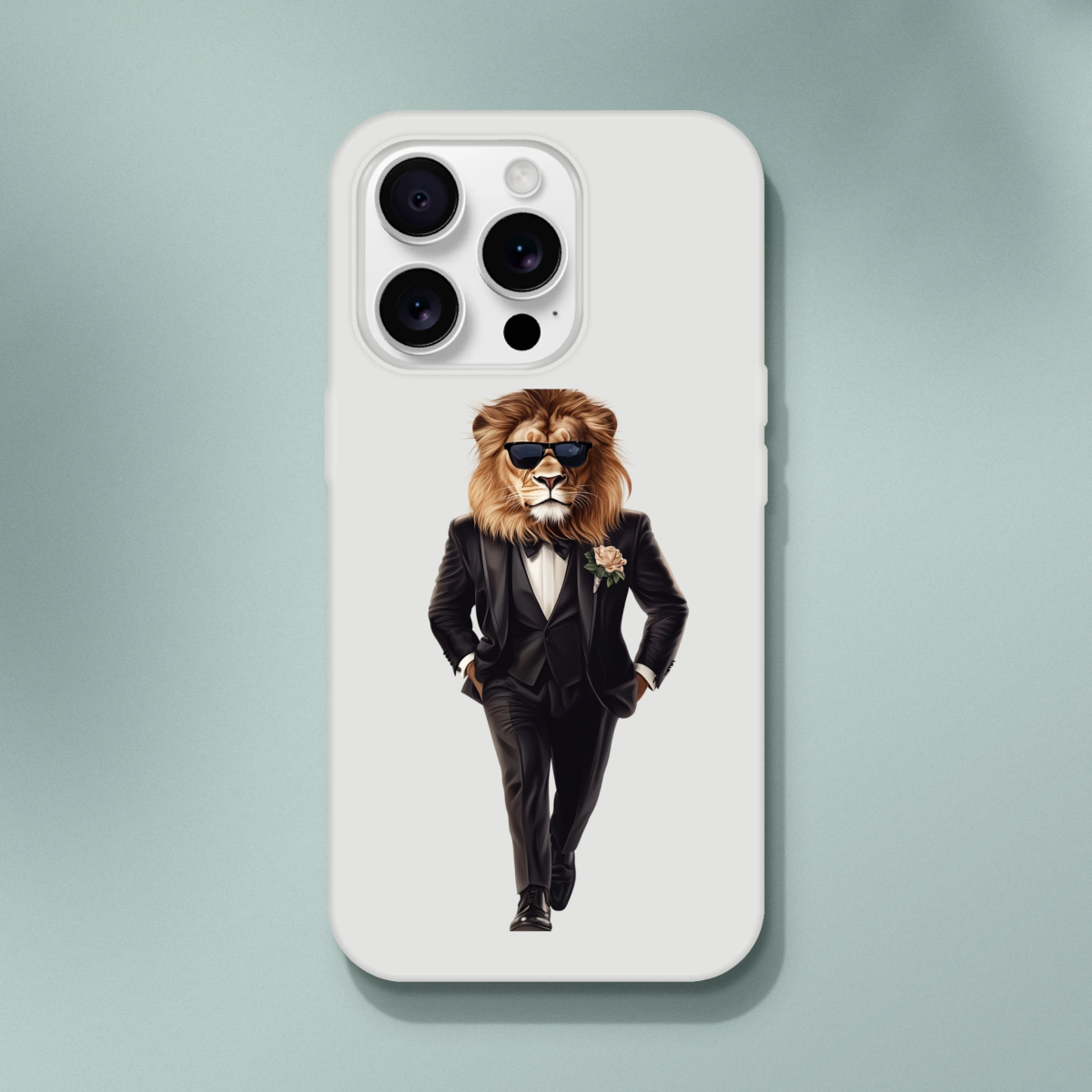 Dapper Lion in Tuxedo iPhone Flexi Case - ROMAG Store