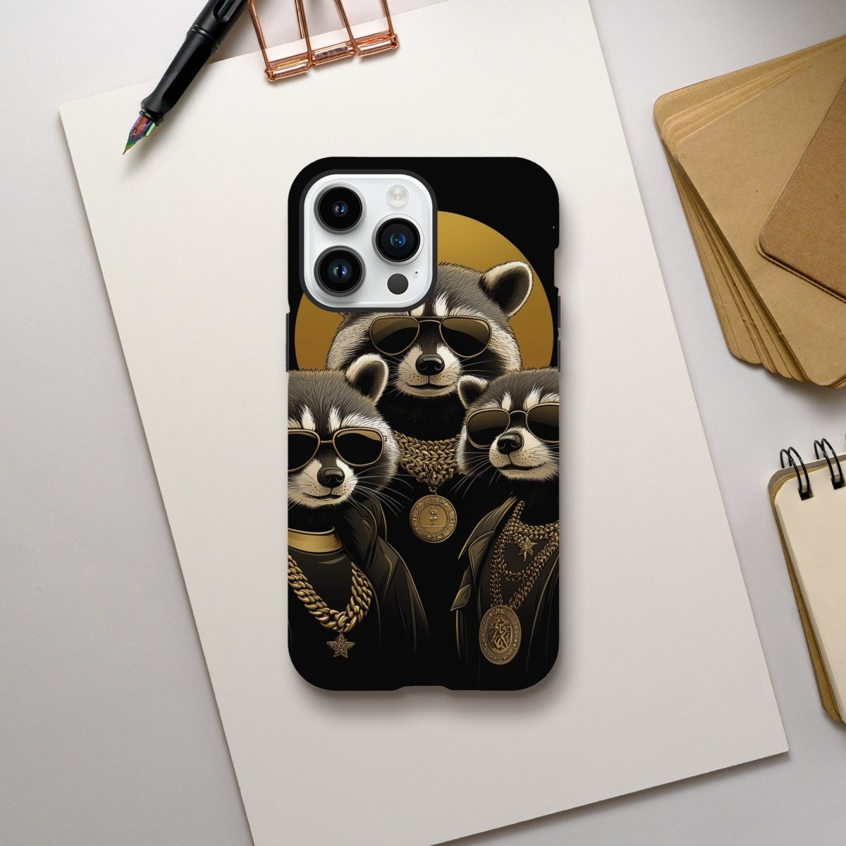High Roller Raccoons iPhone Tough Case - ROMAG Store