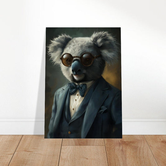 Sophisticated Koala in Suit Canvas Art - ROMAG Store