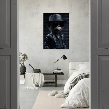 Chimp in Black Suit Canvas - ROMAG Store