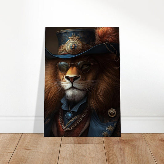 Regal Lion in Steampunk Attire Canvas - ROMAG Store