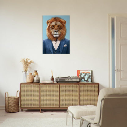 Suave Lion in Suit Canvas - ROMAG Store