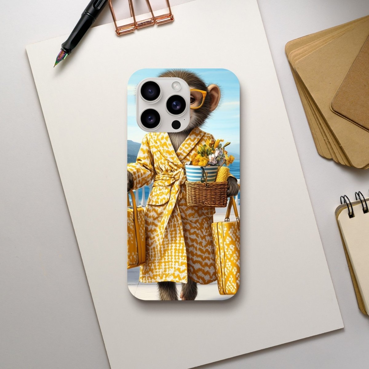 Chic Monkey in Robe iPhone Tough Case - ROMAG Store