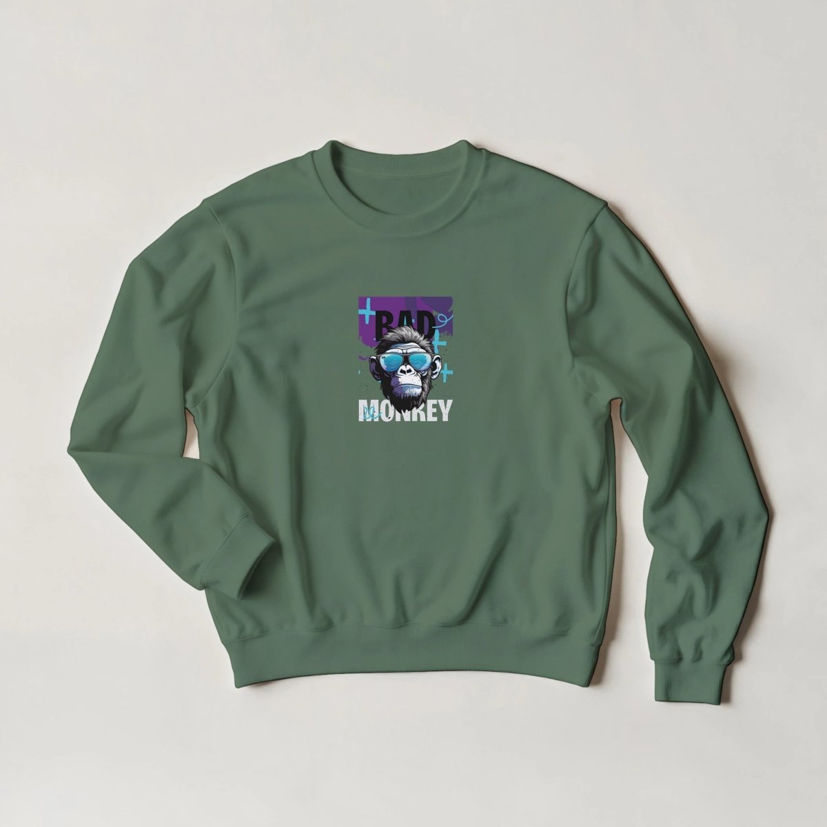 Bad Monkey Streetwear Sweatshirt – Cool Gorilla Graphic in 6 Colors & S - 3XL - ROMAG Store