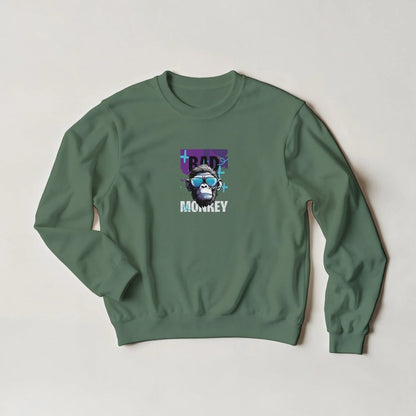 Bad Monkey Streetwear Sweatshirt – Cool Gorilla Graphic in 6 Colors & S - 3XL - ROMAG Store