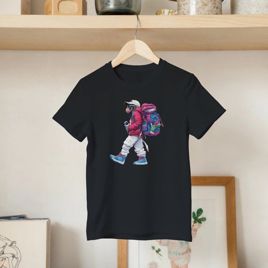 Vibrant Urban Explorer Monkey Kids T-Shirt - ROMAG Store