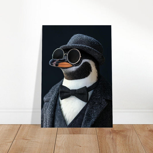 Dapper Penguin in Suit Canvas - ROMAG Store