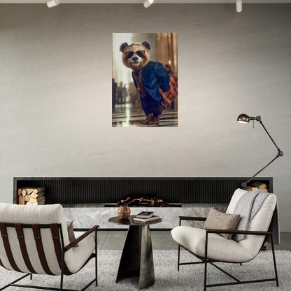 Red Panda in Suit Canvas Art - ROMAG Store