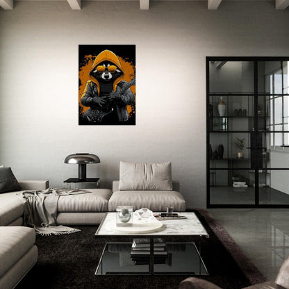 Rockstar Raccoon Canvas Art - ROMAG Store
