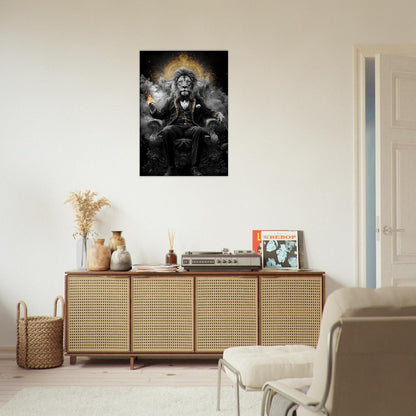 Regal Lion in Tuxedo Canvas Art - ROMAG Store
