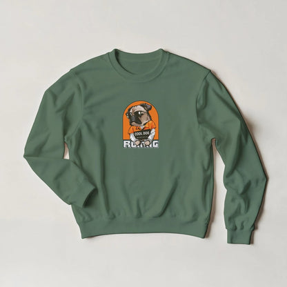 Cool Dog Mugshot Sweatshirt – Rebel Pug Streetwear Graphic in 6 Colors - ROMAG Store