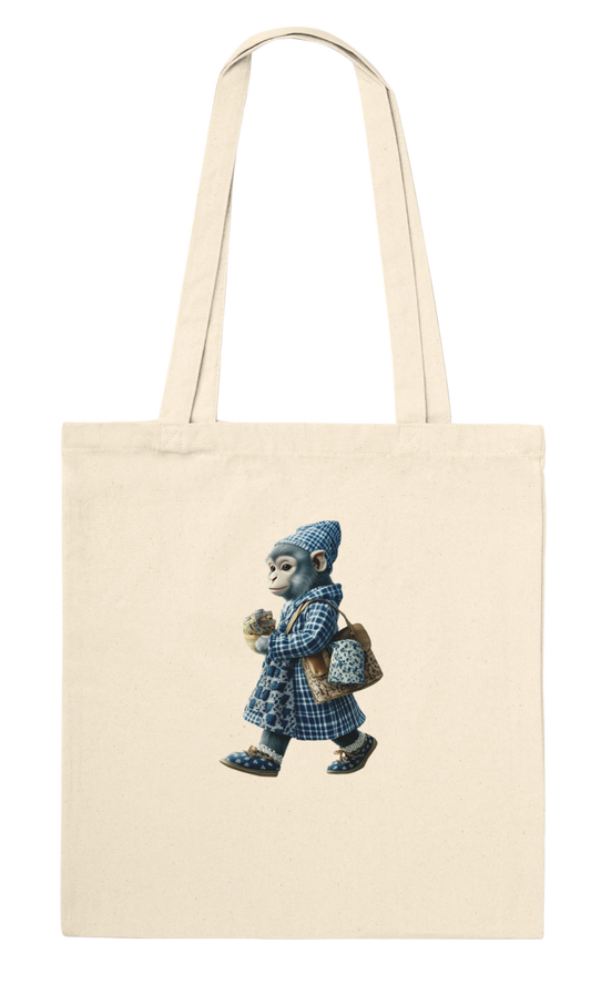 Chic Plaid Monkey Tote Bag - ROMAG Store