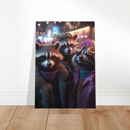Urban Raccoon Crew Canvas Art - ROMAG Store