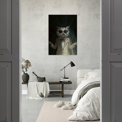 Sophisticated Owl in Suit Canvas - ROMAG Store