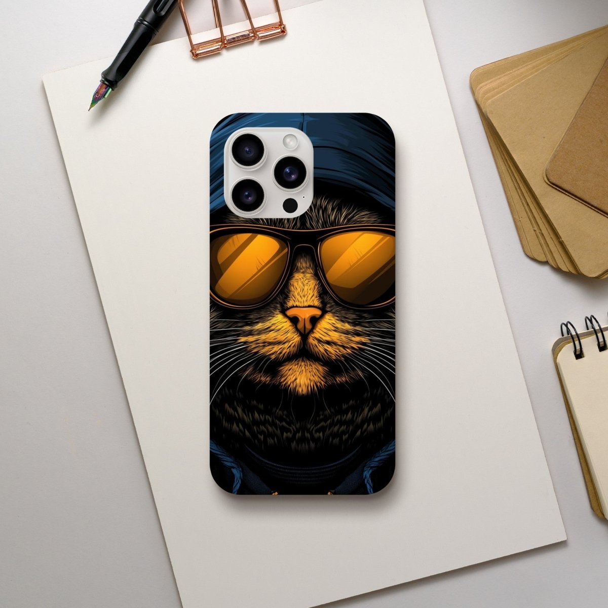 Cool Cat in Hoodie iPhone Tough Case - ROMAG Store
