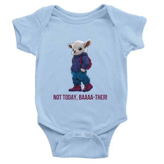 'Not Today, Baaa - ther!' Baby Short Sleeve Bodysuit - ROMAG Store