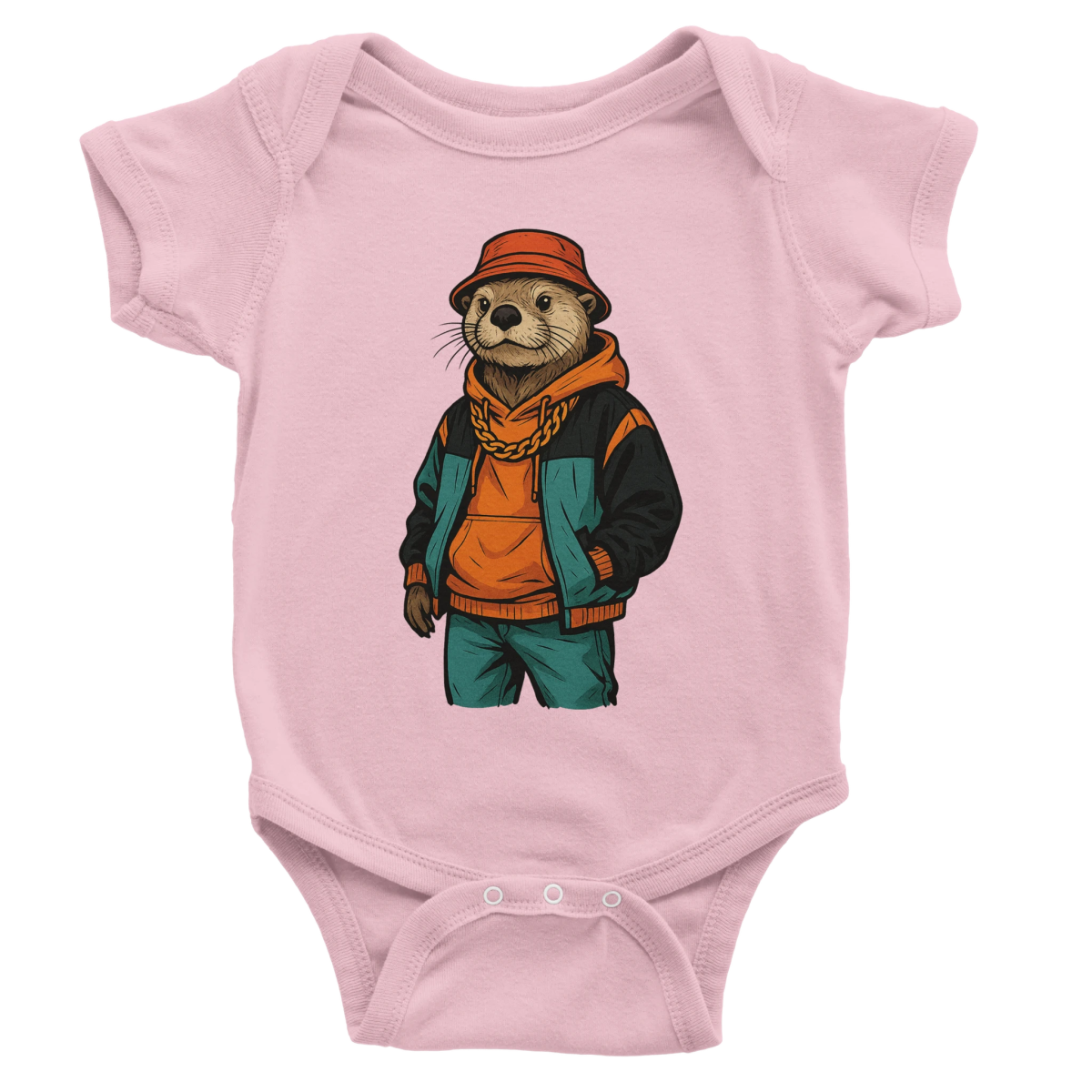 Cool Otter Baby Short Sleeve Bodysuit - ROMAG Store