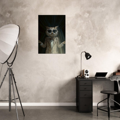 Sophisticated Owl in Suit Canvas - ROMAG Store