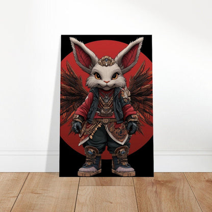 Urban Bunny Warrior Canvas Art - ROMAG Store