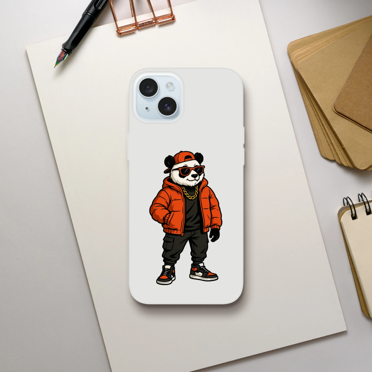 Cool Panda Bear Streetwear iPhone Flexi Case - ROMAG Store