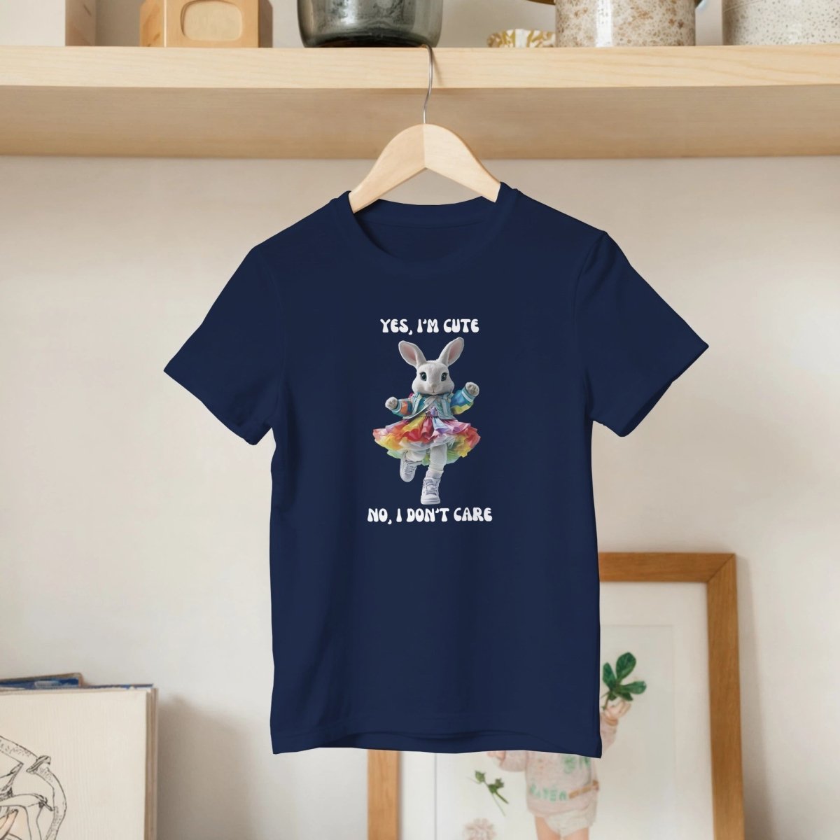 YES, I'M CUTE Rabbit Rainbow Kids T-shirt - ROMAG Store