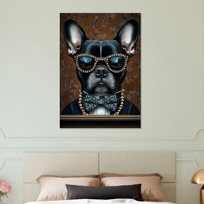 Dapper French Bulldog Canvas Wall Art - ROMAG Store