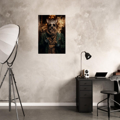 Dapper Dog with Vape Canvas Art - ROMAG Store