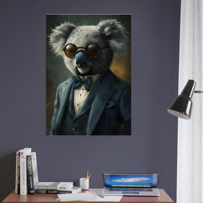 Sophisticated Koala in Suit Canvas Art - ROMAG Store