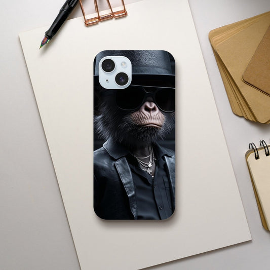 Chimp Noir: Dapper Monkey iPhone Tough Case - ROMAG Store