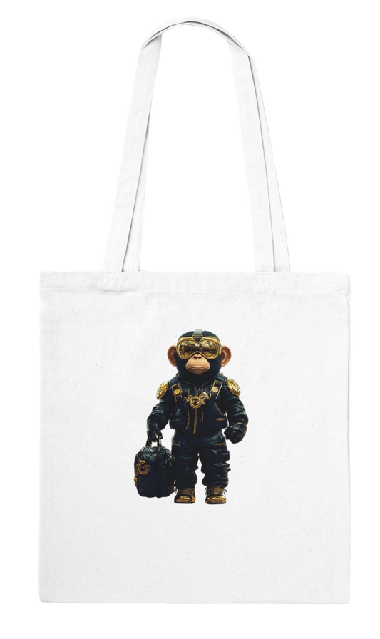 Chimp Commander Gold Goggles Tote Bag - ROMAG Store