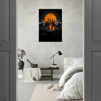 Urban Raccoon Squad Canvas Art - ROMAG Store