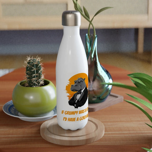 Grumpy Hippo Gentleman Water Bottle - ROMAG Store