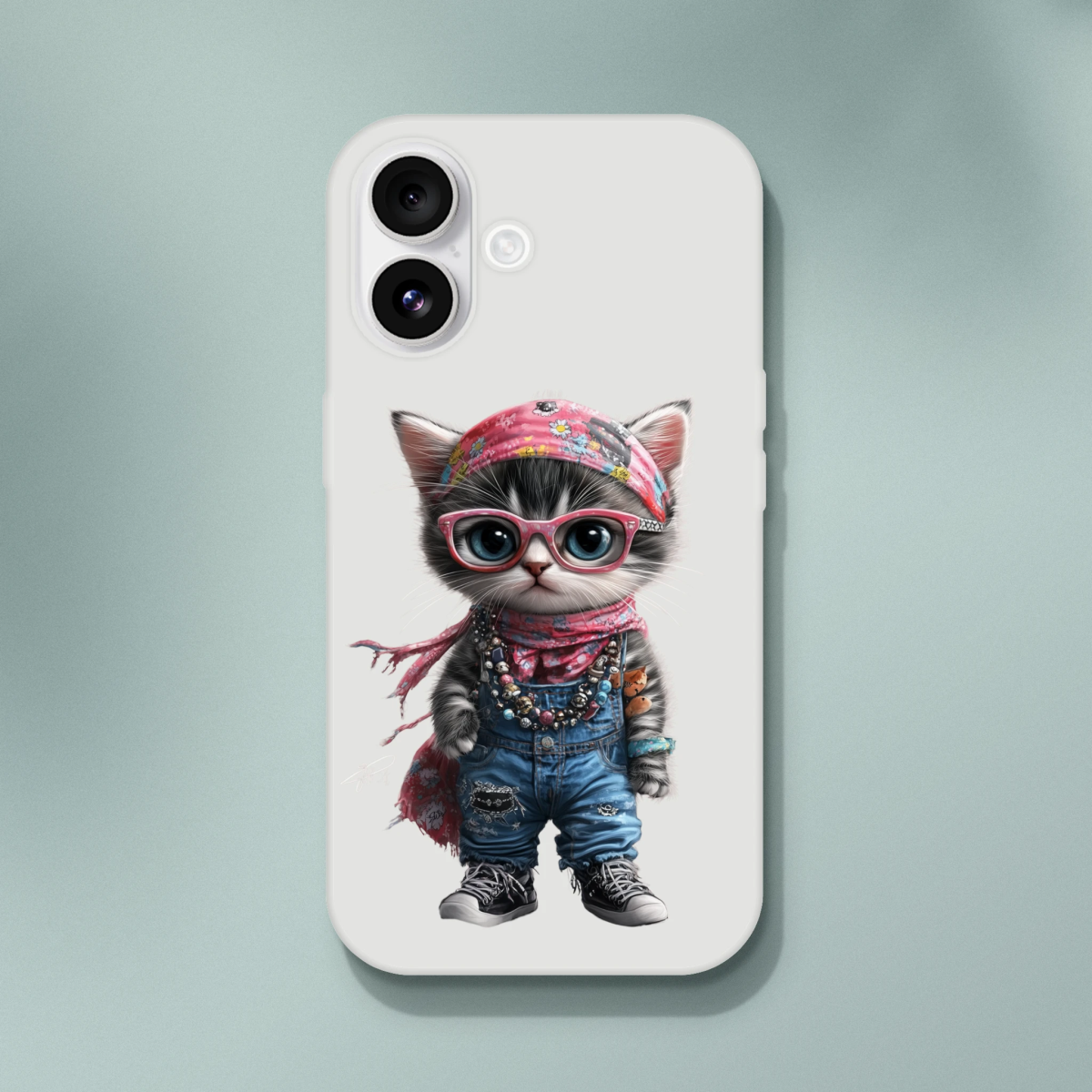 Hippie Chic Kitten iPhone Flexi Case - ROMAG Store