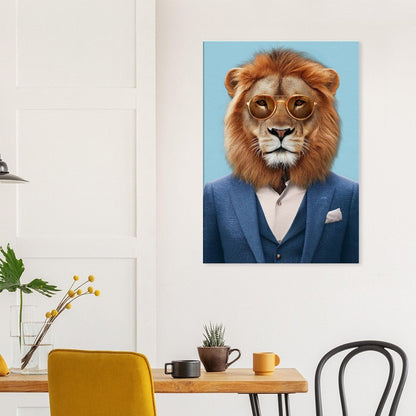 Suave Lion in Suit Canvas - ROMAG Store