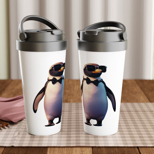 Dapper Penguin Shades & Bow Tie Travel Mug - ROMAG Store
