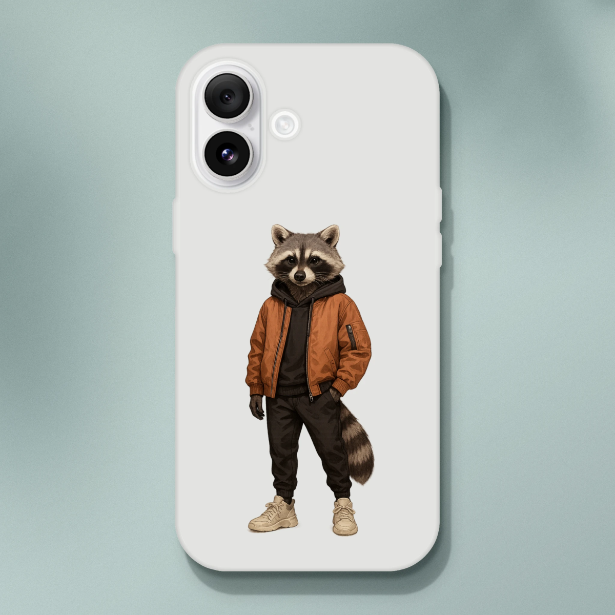 Cool Raccoon Streetwear iPhone Flexi Case - ROMAG Store