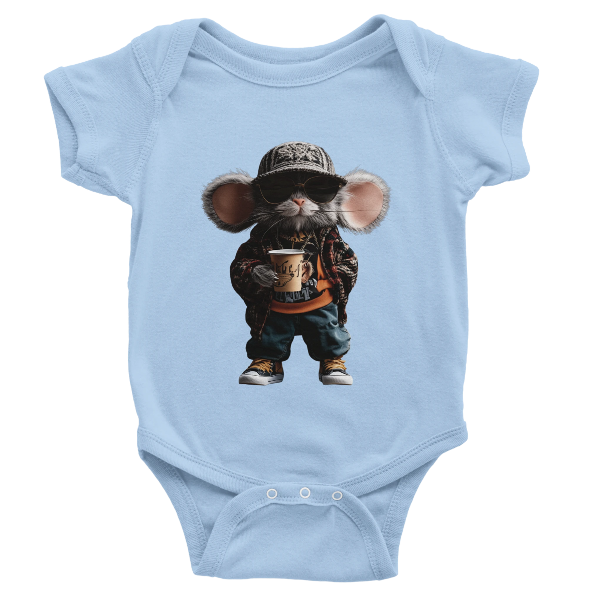 Cool Critter Street Style Baby Short Sleeve Bodysuit - ROMAG Store