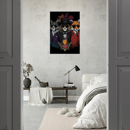 Suited Fox, Wolf & Lion Canvas - ROMAG Store