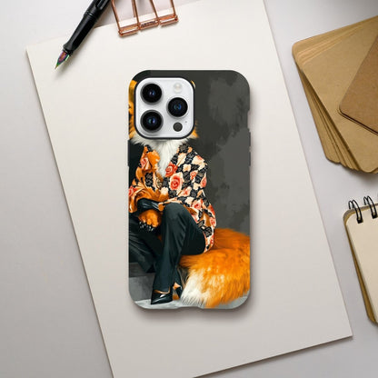 Chic Fox in Floral Shirt iPhone Tough Case - ROMAG Store