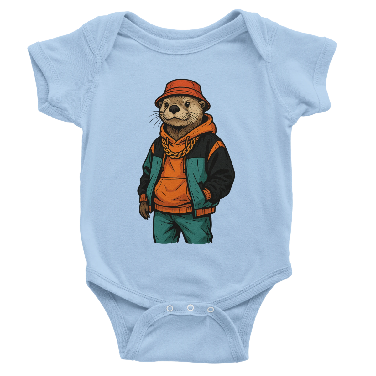 Cool Otter Baby Short Sleeve Bodysuit - ROMAG Store