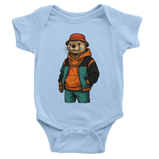 Cool Otter Baby Short Sleeve Bodysuit - ROMAG Store