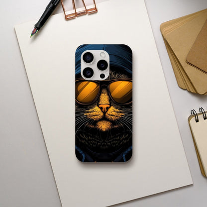 Cool Cat in Hoodie iPhone Tough Case - ROMAG Store