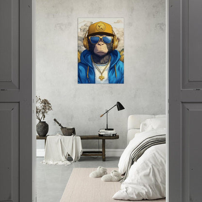 Chimp Cool Canvas Art - ROMAG Store