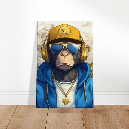 Chimp Cool Canvas Art - ROMAG Store