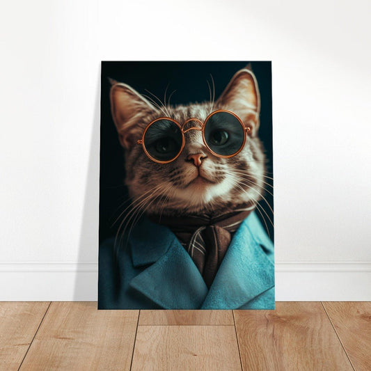 Sophisticated Cat in Suit Canvas - ROMAG Store